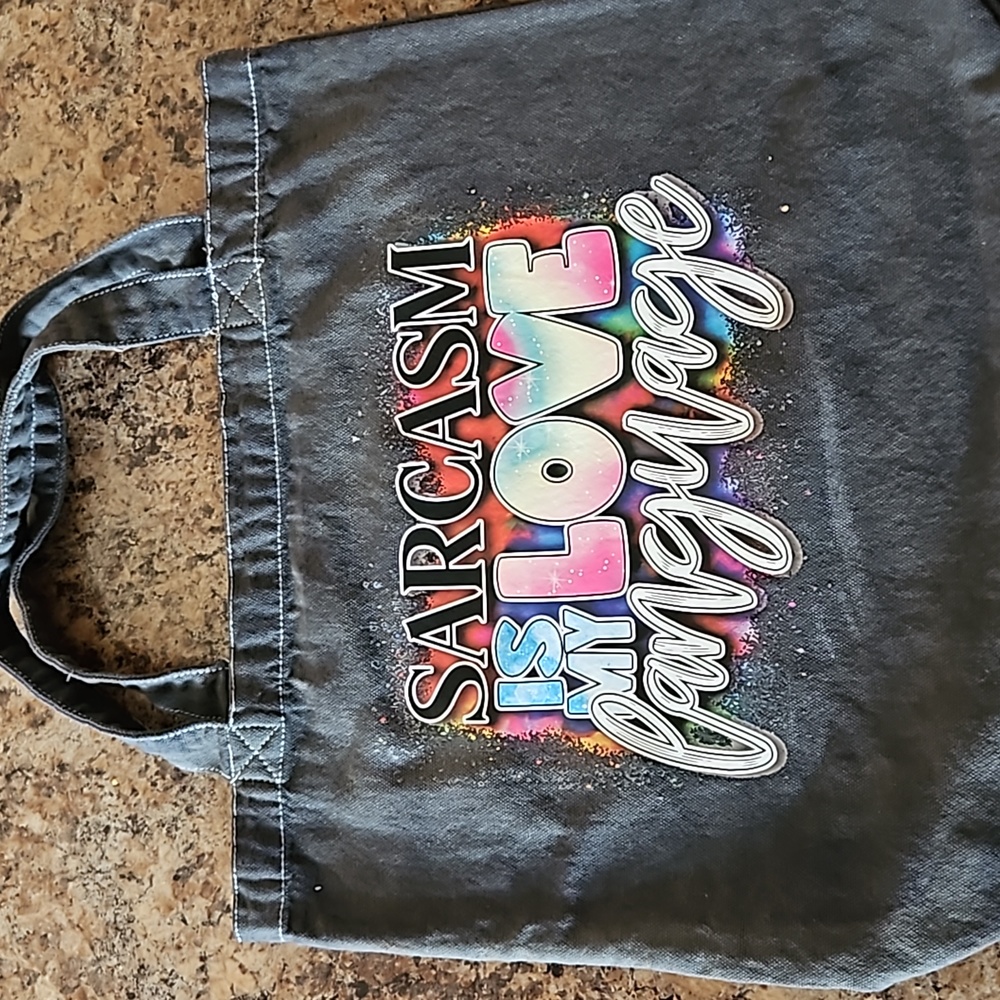 Handmade hand dyed medium tote bag